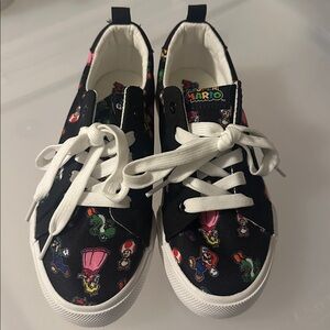 Super Mario Black Canvas Sneakers